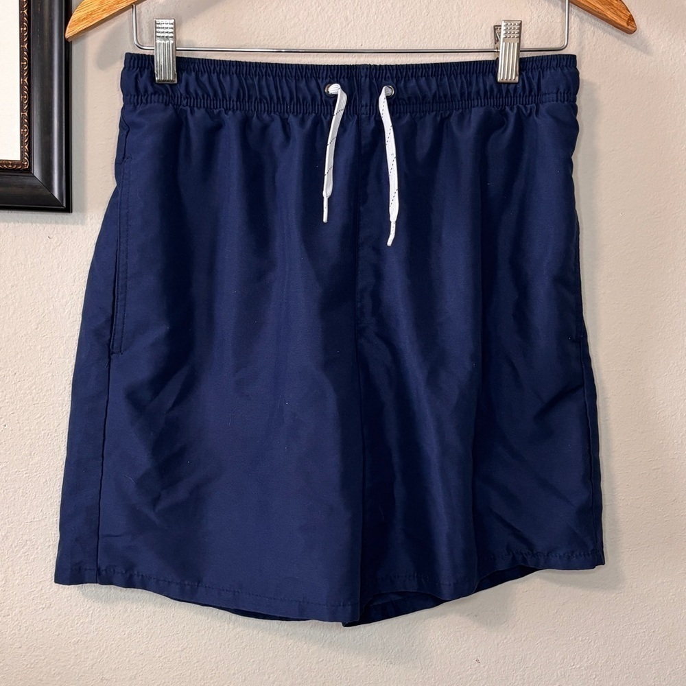 Old Navy Men's Swim Trunks Navy Blue Size Small Lined Drawstring Shorts